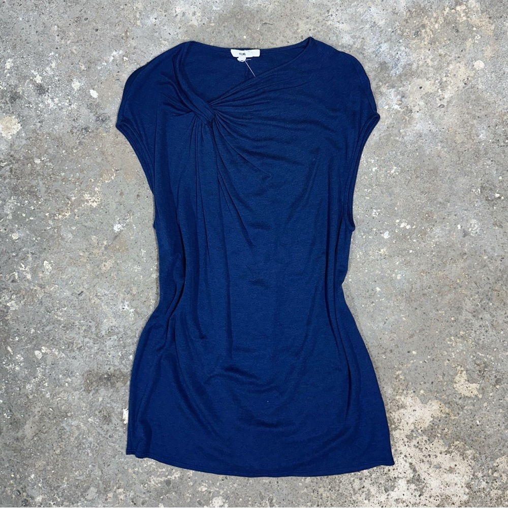 Helmut Lang Navy Twisted Long Top